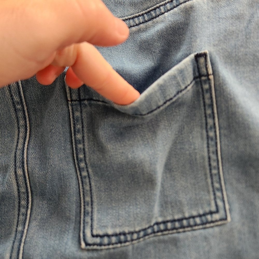 LOFT Light Blue Denim Mini Skirt - Picture 5 of 6